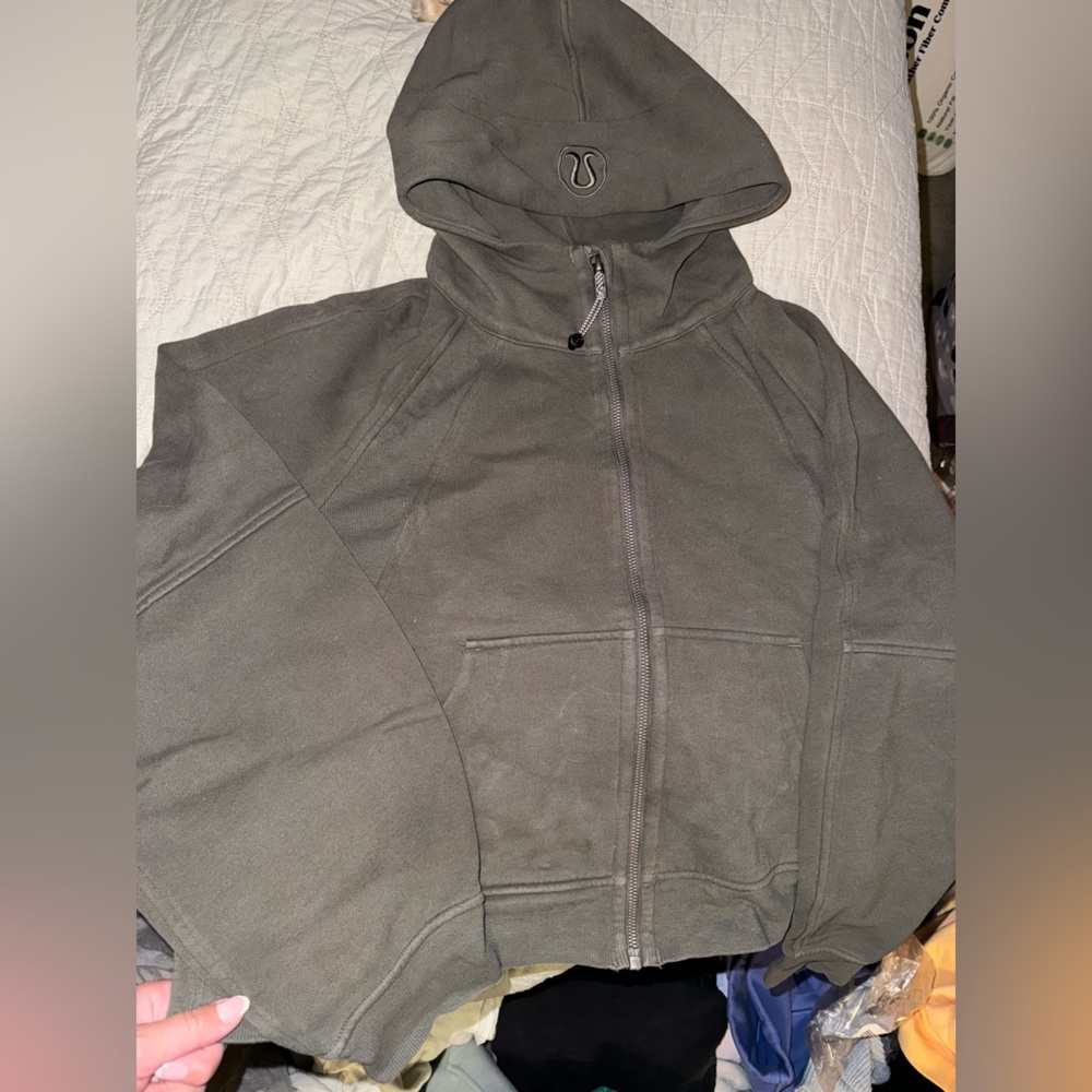 Lululemon Scuba FullZip Oversized Hoodie, dark forest green (Size 8)